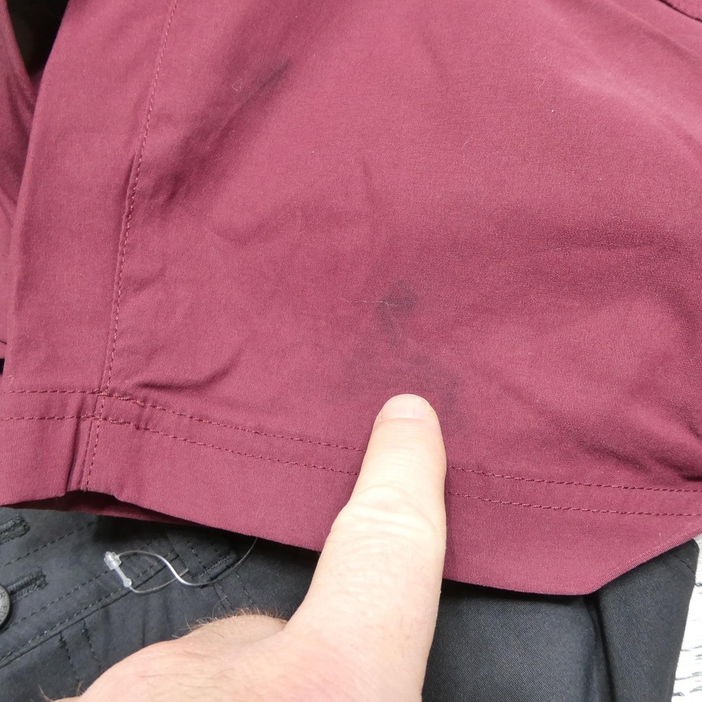 Eddie Bauer Shorts Womens 8 Lot Of 2 Black Burgundy‎ Bermuda Hiking Cuffed - Picture 6 of 13